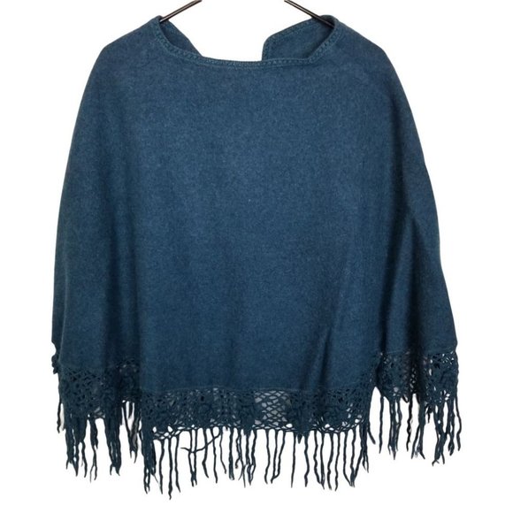 Estirpe Inca Womens Blue Wool Crochet Trim Fringe - Picture 7 of 7
